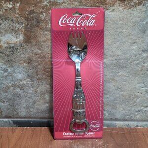 Gibson Coca Cola Coke Brand Spork Fork Spoon Contour Bottle Opener 7" Long 2002